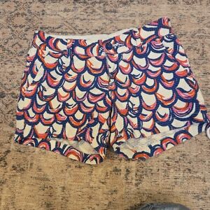 Lilly Pulitzer High Waist Blue and Orange Shorts
